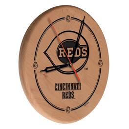 Holland Bar Stool Co. - Cincinnati Reds 13" Engraved Solid Wood Clock - Multicolor
