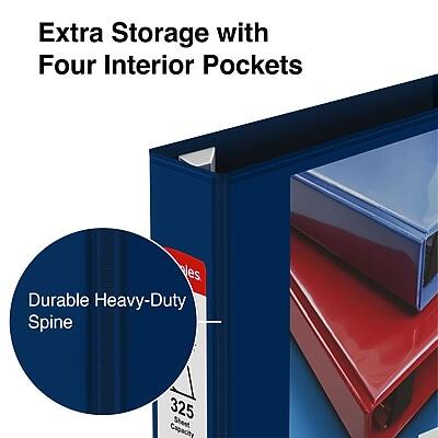 Extra Storage with Four Interior Pockets

Durable Heavy-Duty Spine

325 Sheet Capacity