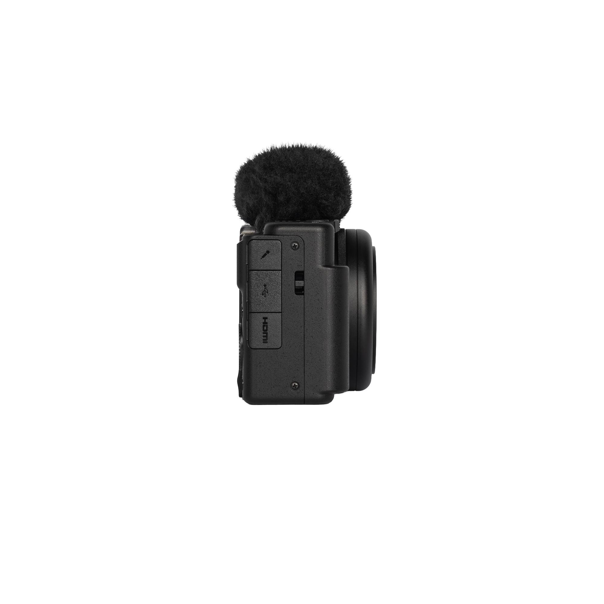 Alt View 4. Sony - Sony ZV-1F Vlogging Camera (Black) (ZV1F/B) Bundle + Case + 64GB Card + Tripod + More.