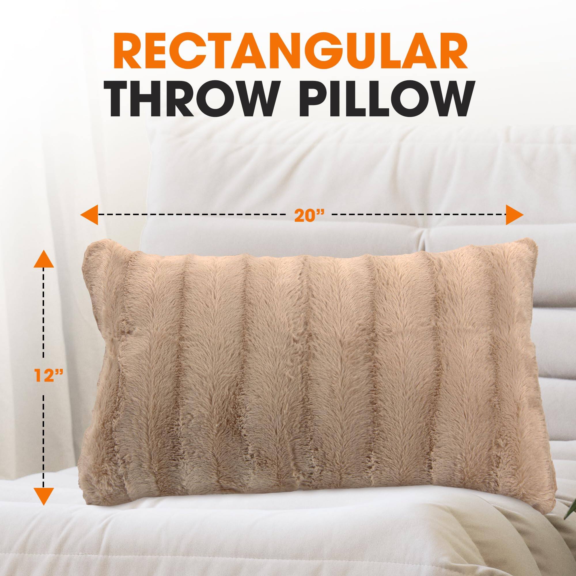 RECTANGULAR THROW PILLOW  
20"  
12"