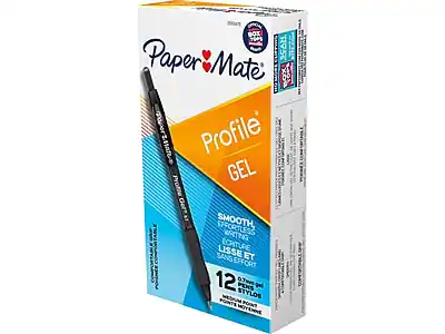 Paper Mate
Profile GEL
Smooth, Effortless Writing
Lissure sans Effort
12 Pens
Medium Points