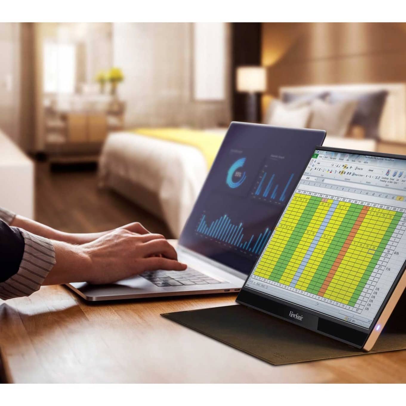 Alt View 40. ViewSonic - VG1655 15.6 LCD FHD Monitor (DisplayPort USB, HDMI) - Silver.