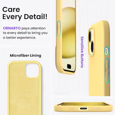 Ornarto Compatible with iPhone 15 Case 6.1", Slim Liquid Silicone 3 Layers Full Covered Protective Cover Butter Yellow BB-GJ-4B-IP15-61AP - Best Buy Ornarto Compatible with iPhone 15 Case 6.1", Slim Liquid Silicone 3 Layers Full Covered Protective Cover Butter Yellow BB-GJ-4B-IP15-61AP - Best Buy