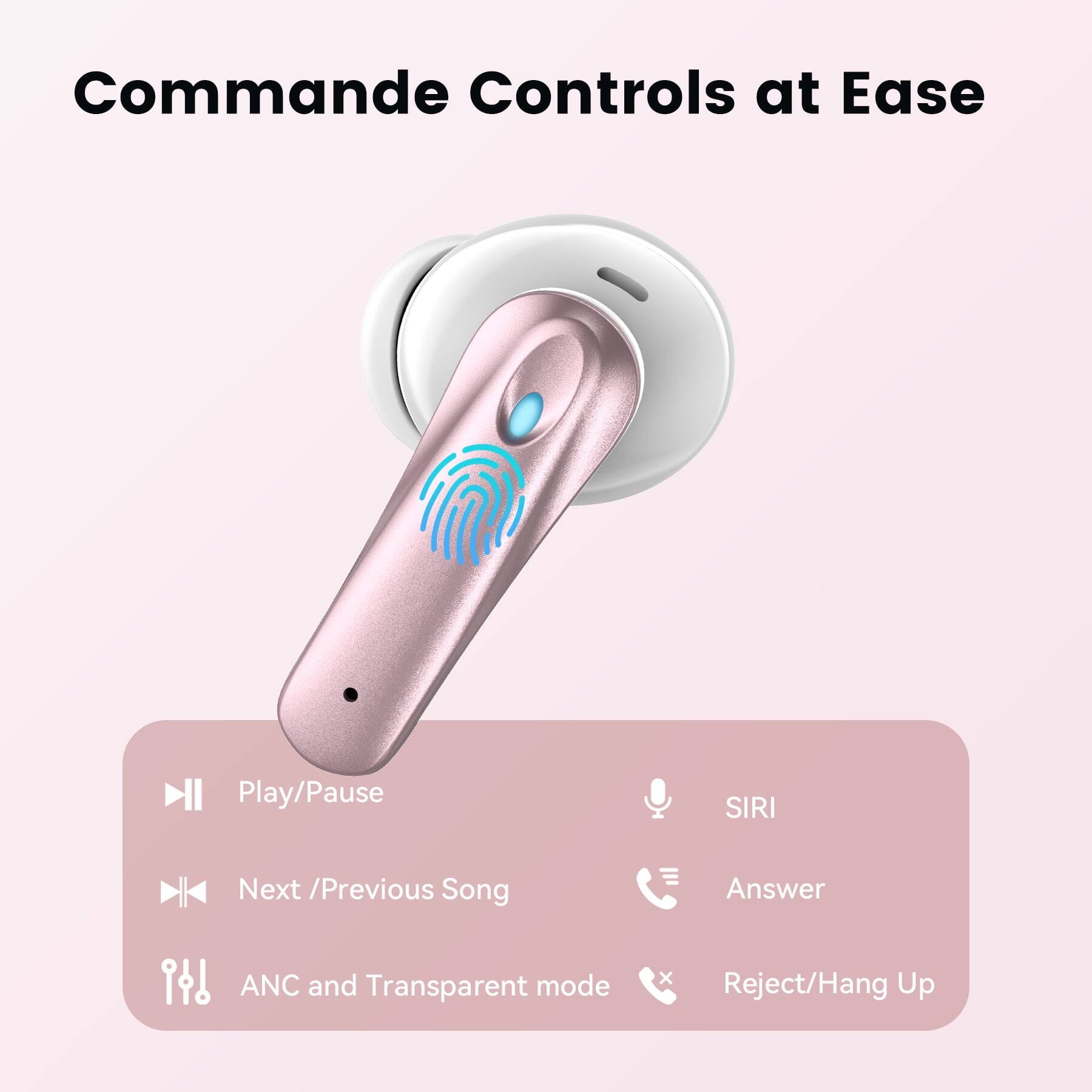 Commande Controls at Ease

- Play/Pause
- Next / Previous Song
- SIRI
- Answer
- ANC and Transparent mode
- Reject/Hang Up
