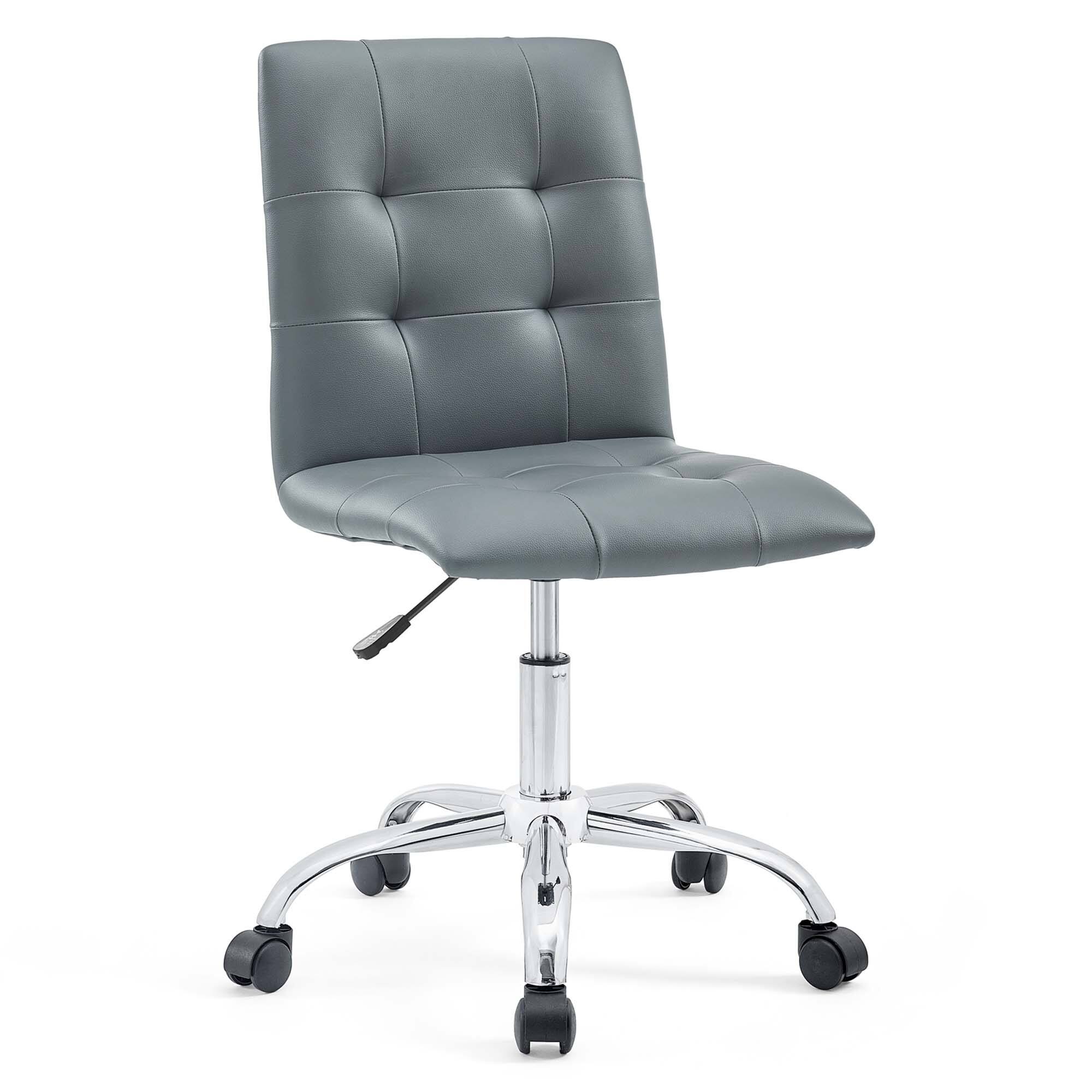 Angle. Modway - Prim Armless Mid Back Office Chair by Modway - Gray.