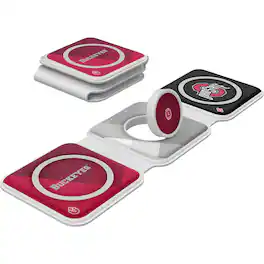 Keyscaper - Ohio State Buckeyes 3-in-1 Foldable Charger - White