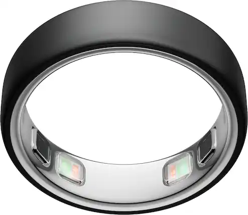 Front. Oura - Oura Ring 5 - Smart Ring - Size Before You Buy with OR5 Sizing Kit - Size 10 - Stealth.