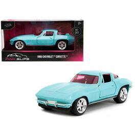 Jada - 1966 Chevrolet Corvette Light Blue with Pink Tinted Windows "Pink Slips" Series 1/32 - Light Blue and Pink