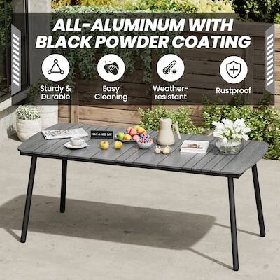 ALL-ALUMINUM WITH BLACK POWDER COATING

Sturdy & Durable
Easy Cleaning
Weather-resistant
Rustproof