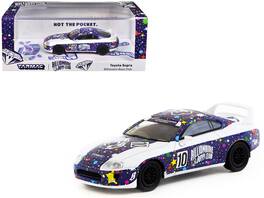 Tarmac Works - Toyota Supra RHD (Right Hand Drive) #10 Billionaire Boys Club with Graphics Hobby64 Series 1/64 - Purple and White