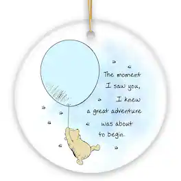 OrnamentallyYou - Seeing You I Knew an Adventure was About to Begin Ornament Inspiring Quote Christmas Gift Circle - Multi-colored