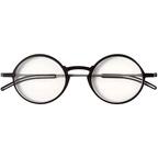 Front. ThinOptics - ThinOptics Manhattan Blue Light Blocker Glasses with Milano Case - +2.00 - Black - Black/Black.