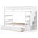 Front. Costway - Twin Over Twin Bunk Bed with Storage Stairs & Drawers Full-length Guardrails - White.