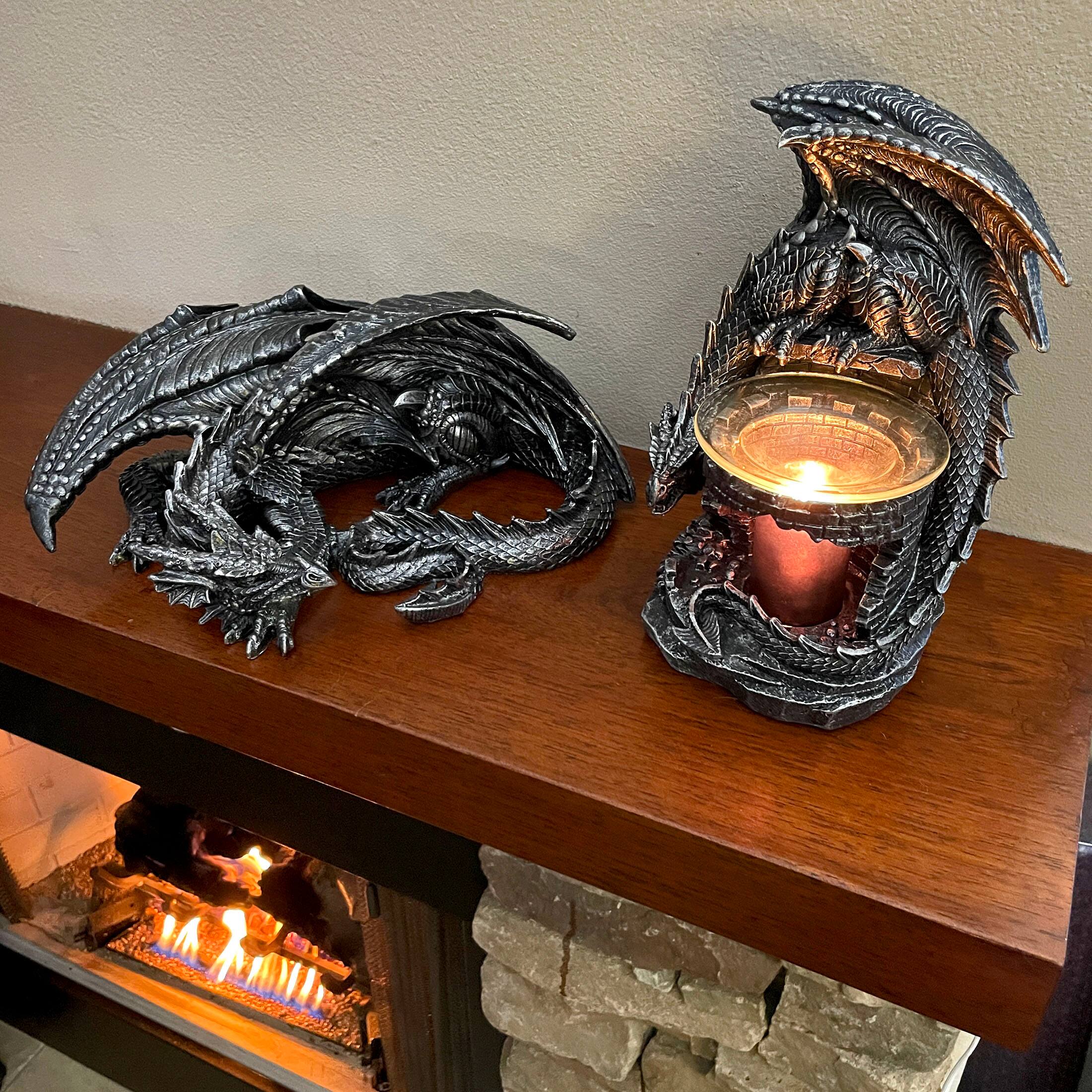 Alt View 7. World of Wonders - Fragrance of the Fierce Dragon Castle Guardian Electric Oil Burner - Black.