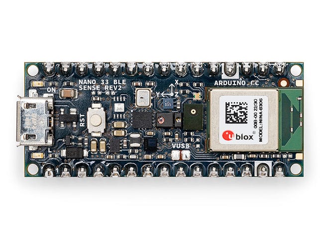 Arduino - ABX00070 Nano 33 BLE Sense Rev2 w/ Headers, AI Microcontroller ,Bluetooth