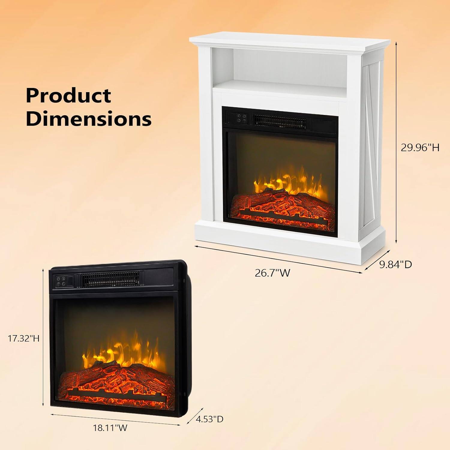 Product Dimensions

- Height: 29.96"
- Width: 26.7"
- Depth: 9.84"

- Height: 17.32"
- Width: 18.11"
- Depth: 4.53"