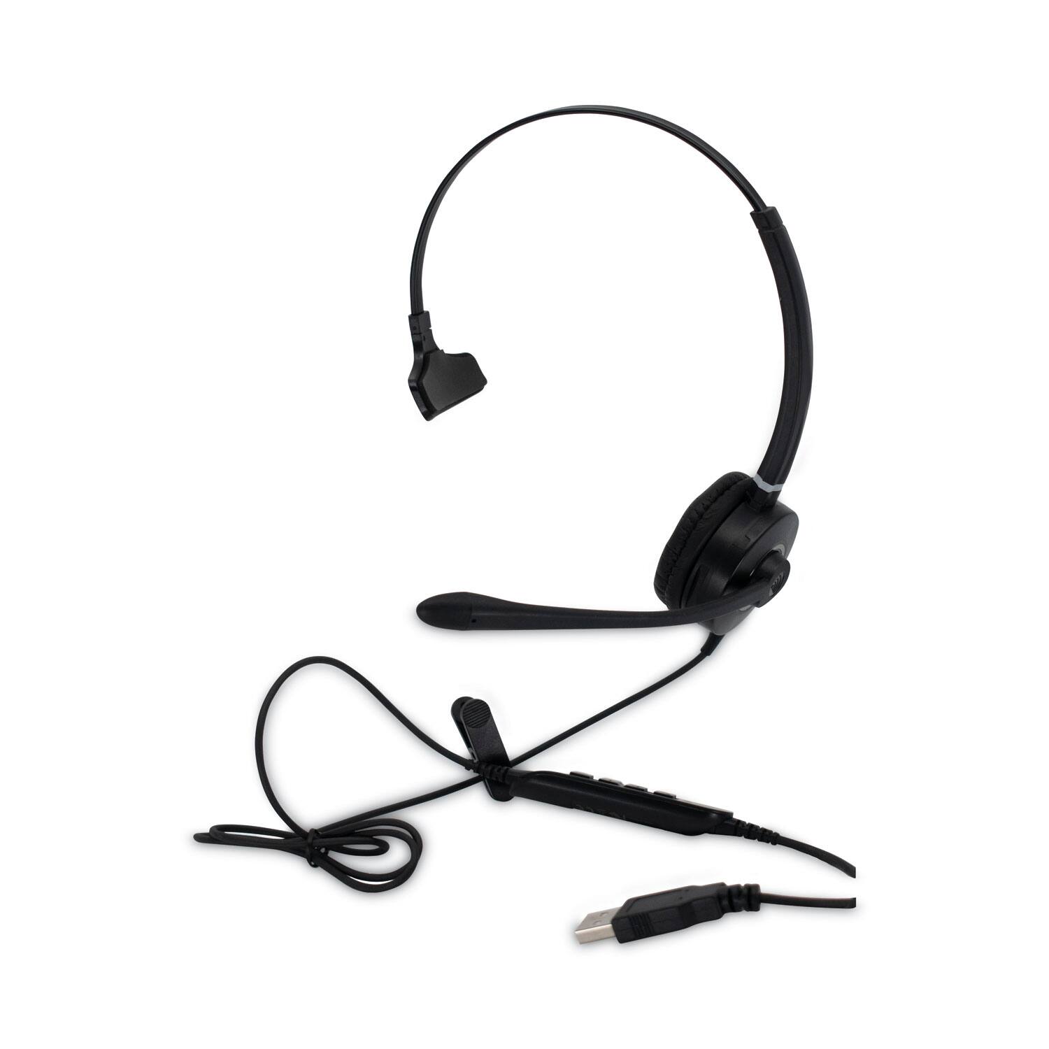 Alt View 4. Spracht - Spracht HSWDUSB1 Monaural Over The Head Headset - Black - Black.