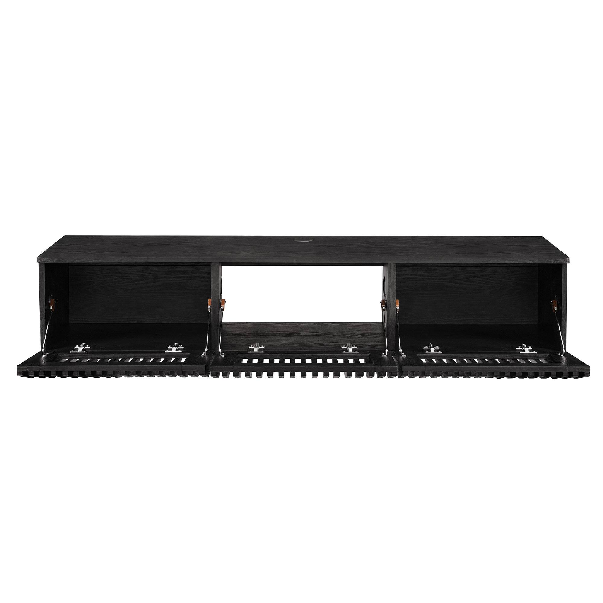 Alt View 2. Modway - Vaughn 64" Wall Mount TV Stand by Modway - Black.