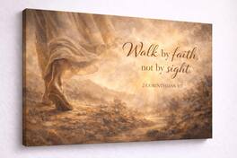 FC Design - Large Warm Faith Walk Canvas 24x36" Ready-to-Hang Religious Art Painting Home Wall Decor Gift Decor - MultiColor
