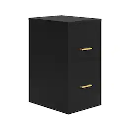 Space Solutions - 18" Deep 2 Drawer Premier Letter Width Vertical File Cabinet - Black