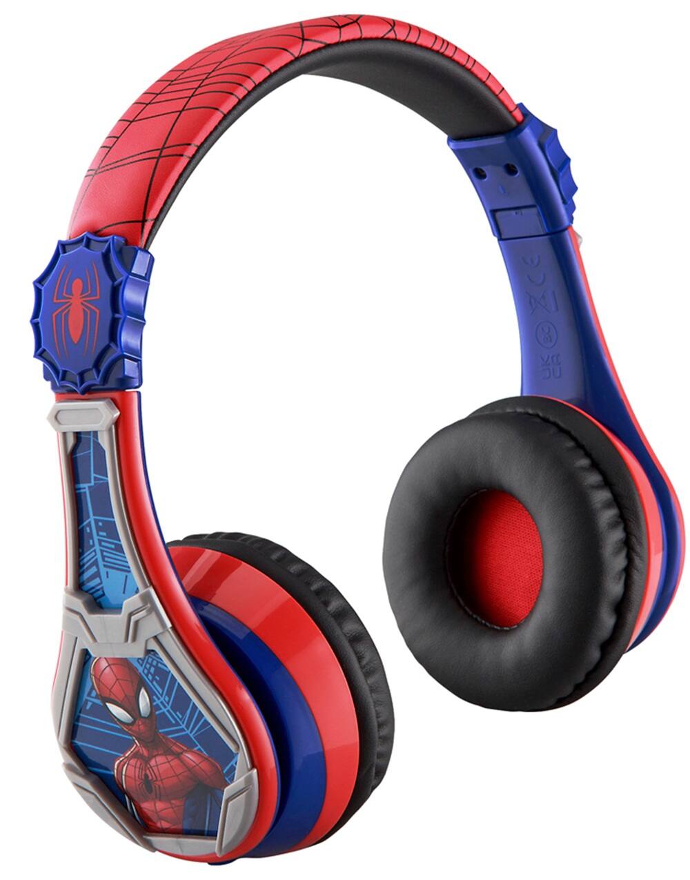 Left. eKids - eKids Spiderman Bluetooth Headphones for Kids, Wirless Headphones for School, Home, or Travel - Multicolor.