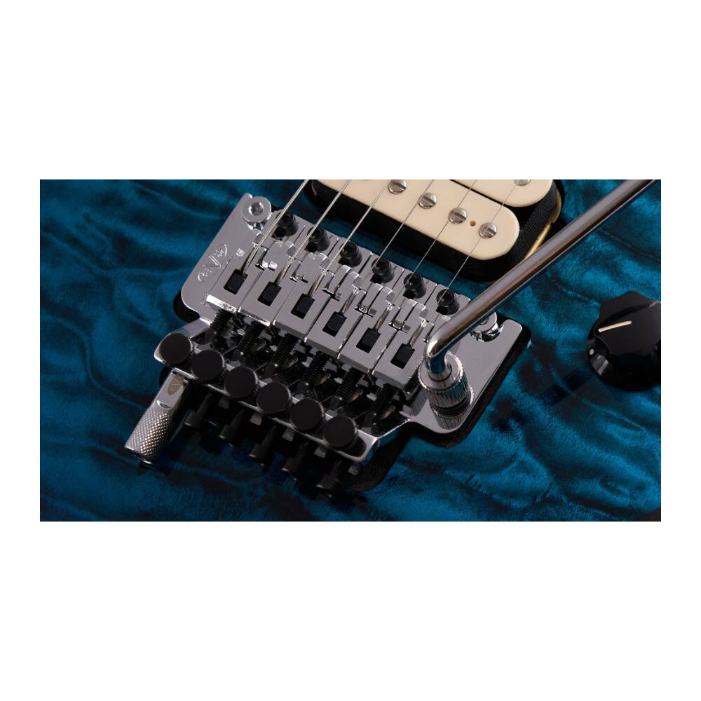 Left. EVH - EVH Wolfgang Special QM 6-String Electric Guitar (Right-Handed, Chlorine Burst).