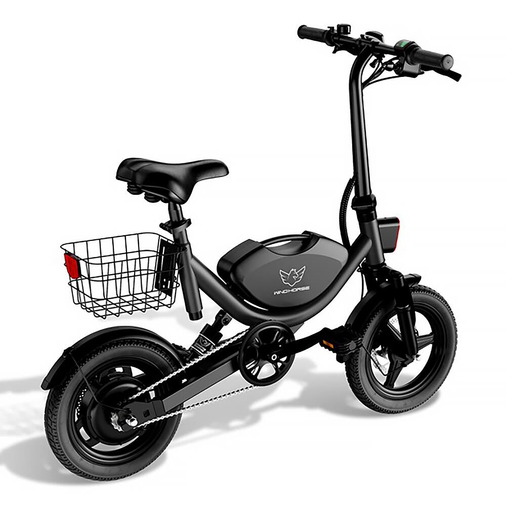 Left. Windhorse - WINDHORSE W3 Electric Bike Lightweight Powerful Commuter with 450W Motor 40-Mile Max Range 18 MPH - Black.