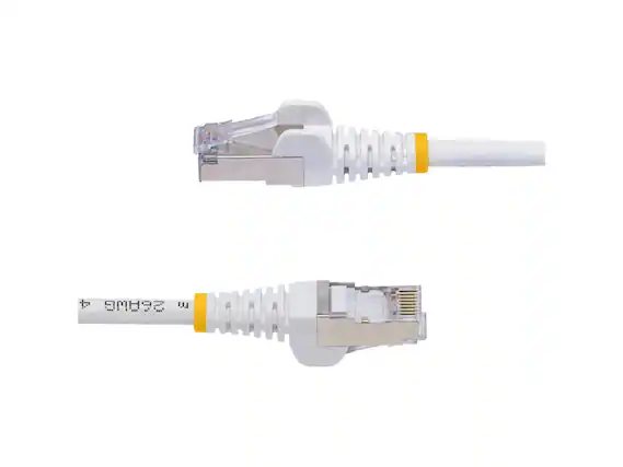 Front. StarTech.com - StarTech 100ft CAT6a Ethernet Cable, 10GbE, 100W PoE++, Shielded, LSZH, 27AWG, 500MHz, White.