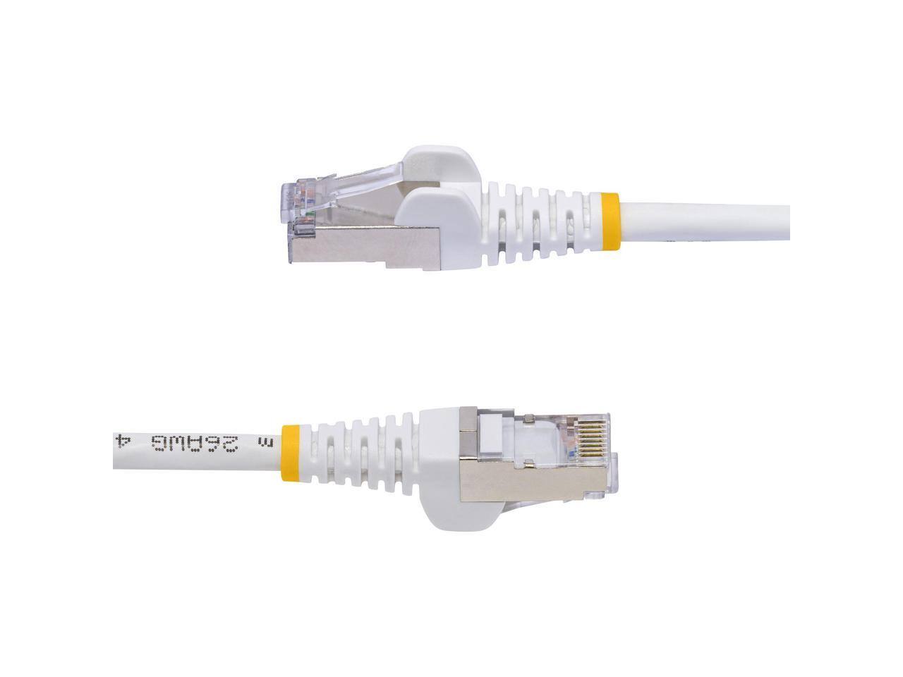 Front. StarTech.com - StarTech 100ft CAT6a Ethernet Cable, 10GbE, 100W PoE++, Shielded, LSZH, 27AWG, 500MHz, White.