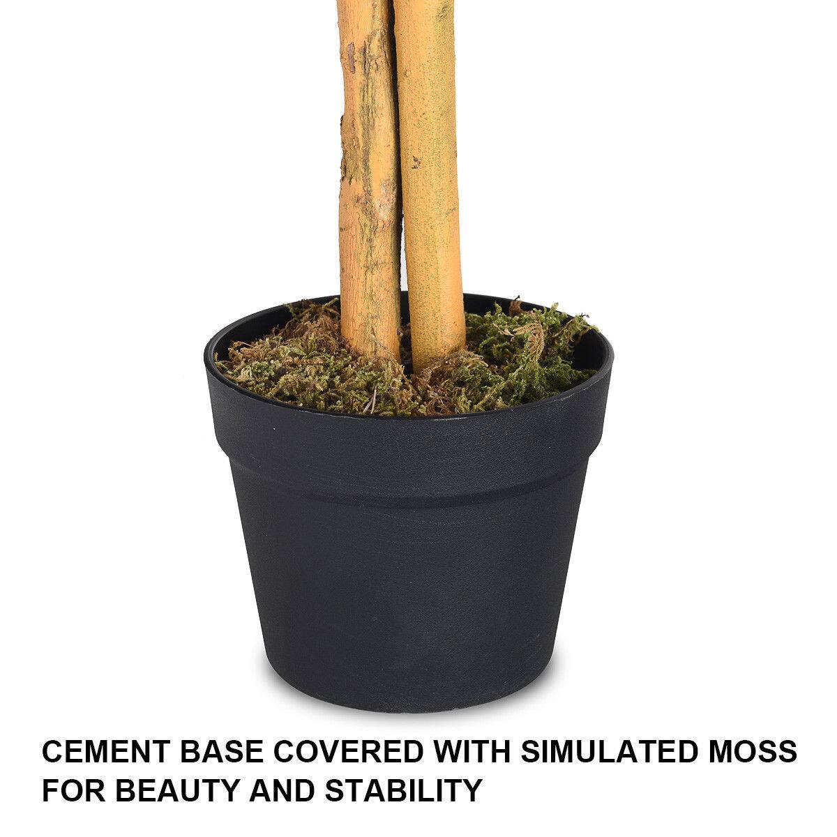 CEMENT BASE COVERED WITH SIMULATED MOSS FOR BEAUTY AND STABILITY