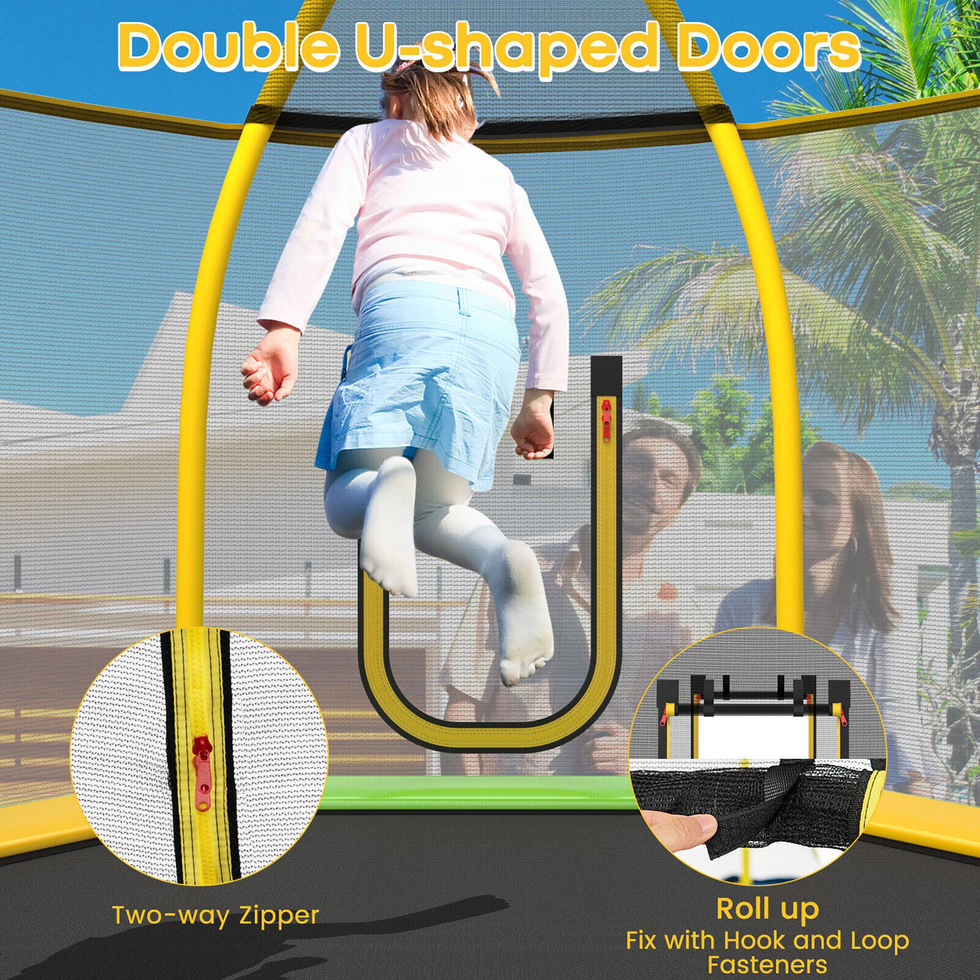 Double U-shaped Doors

Two-way Zipper

Roll up Fix with Hook and Loop Fasteners