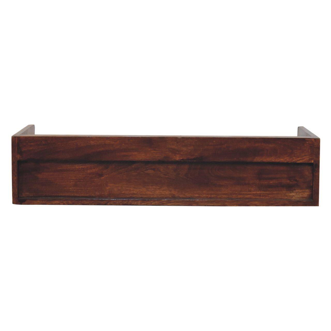 Alt View 5. Artisan Furniture - Artisan Furniture Solid Wood Belmont Wall-Mounted Console Shelf, 1 Drawer, Dark Brown - Dark Brown.