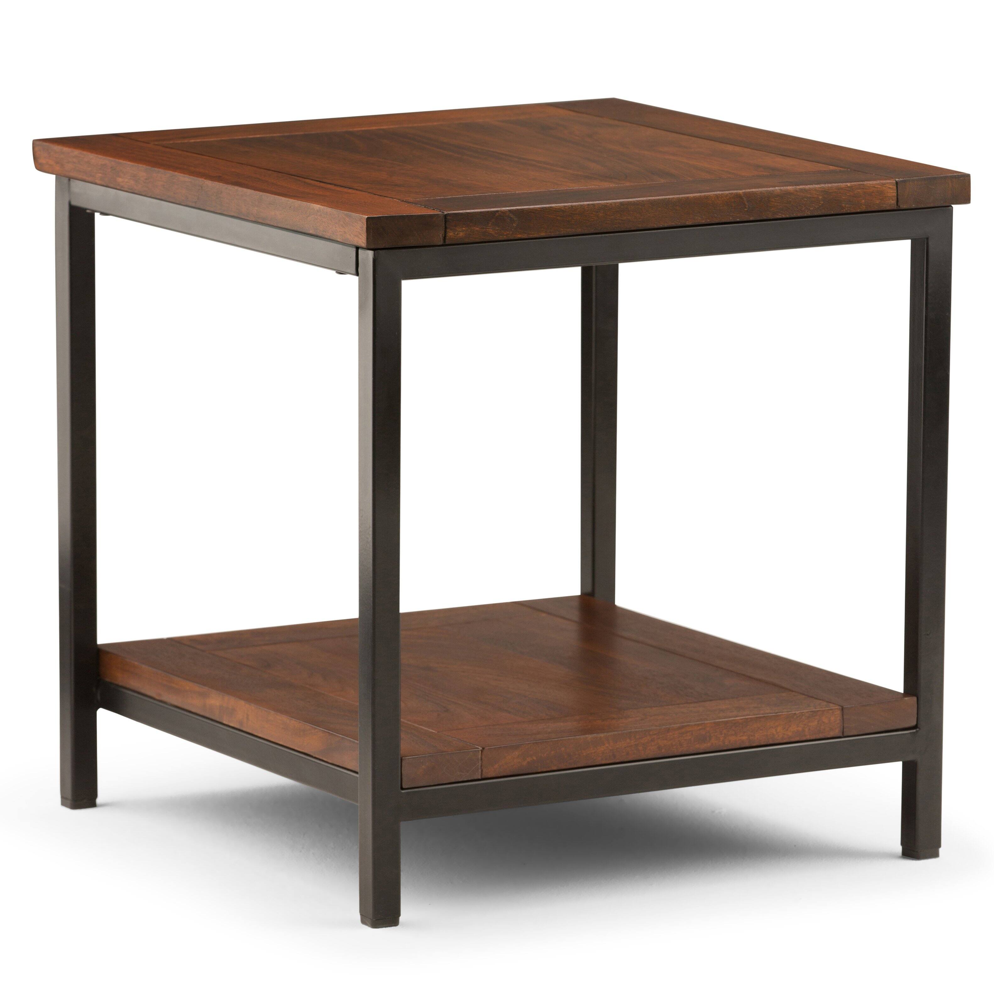 Alt View 2. Simpli Home - Skyler 34 inch Coffee Table with 22 inch End Tables (Set of 3) - Dark Cognac Brown.