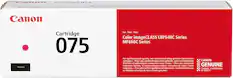 Canon
Cartridge 075
Magenta
For: Pour: Para:
Color imageCLASS LBP640C Series
MF660C Series
For optimum print quality, we recommend using genuine Canon toner cartridges.
Pour une qualité d'impression optimale, nous recommandons d'utiliser des cartouches toner Canon authentiques.
Para una calidad de impresión óptima, le recomendamos utilizar cartuchos de toner Canon originales.
Para una mejor calidad de impresión, recomendamos que se utilicen cartuchos de toner Canon genuinos.
CANON
GENUINE
TONER, CARTRIDGE & PARTS