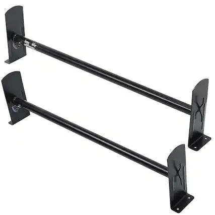 Front. VEVOR - Van Roof Ladder Rack, 2 Bars Alloy Steel Roof Racks, 500 LBS Capacity Roof Rack, Adjustable Length 35.8"-52.4" - Black.