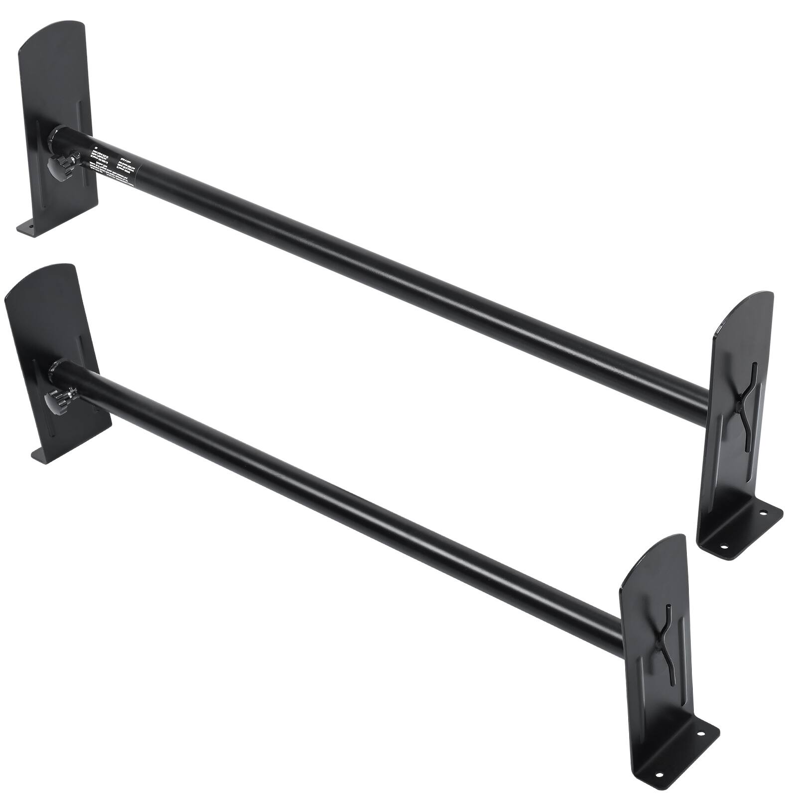 Front. VEVOR - Van Roof Ladder Rack, 2 Bars Alloy Steel Roof Racks, 500 LBS Capacity Roof Rack, Adjustable Length 35.8"-52.4" - Black.