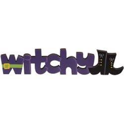 Back. BreeBe - Boozy Witchy Batty Cutout Word Sitter 3 Asstd. - Multicolor.