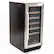 Angle. Avanti - Wine Cooler with Wood Accent Shelving, 30 Bottle Capacity, in Stainless Steel.