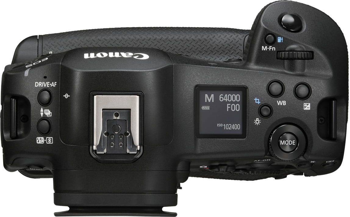 Canon M-Fn Drive AF M 64000 Vaza FOO WB + ISO 102400 8: L+ O MODE AFION MENU 0