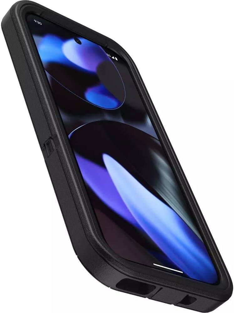 Left. OtterBox - OtterBox Google Pixel 9 & Pixel 9 Pro (Only) Defender Series Case - Case Only - Rugged & Durable - with Port Protection - Black.