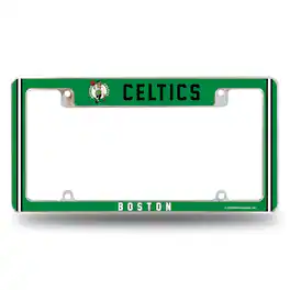 Rico Industries - Boston Basketball Celtics Chrome Metal License Plate Frame - Multi
