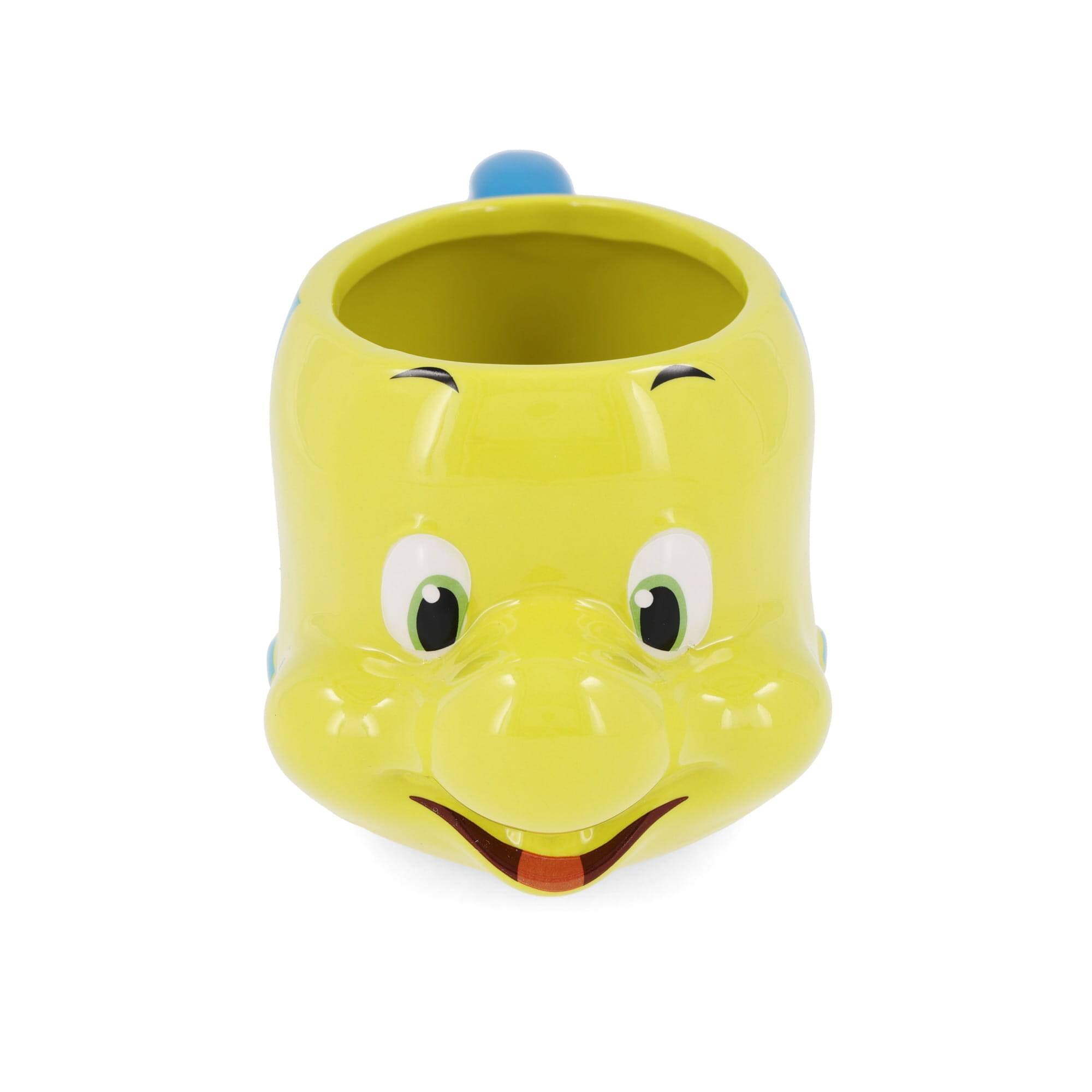 Alt View 1. Silver Buffalo - Disney The Little Mermaid Flounder 3D Sculpted Ceramic Mug | Holds 20 Ounces - Yellow.