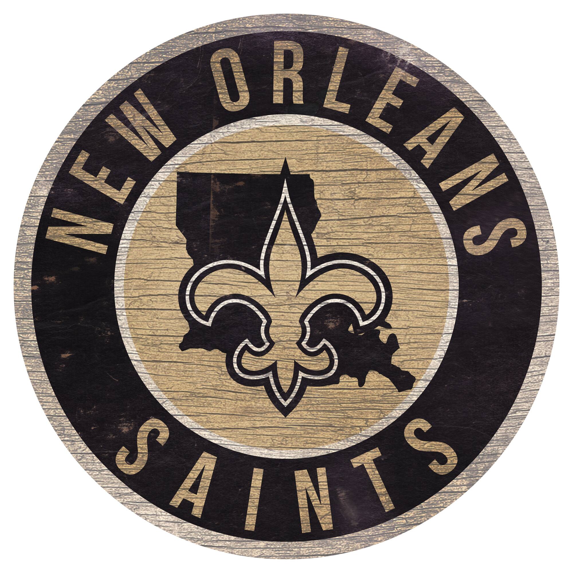 New Orleans Saints 12'' x 12'' State Circle Sign