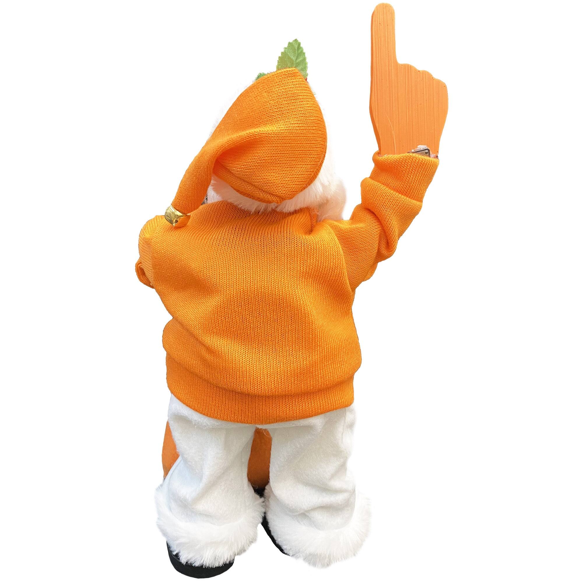Alt View 1. Santa's Workshop - Tennessee Volunteers 12" Animated Musical Santa - Orange.