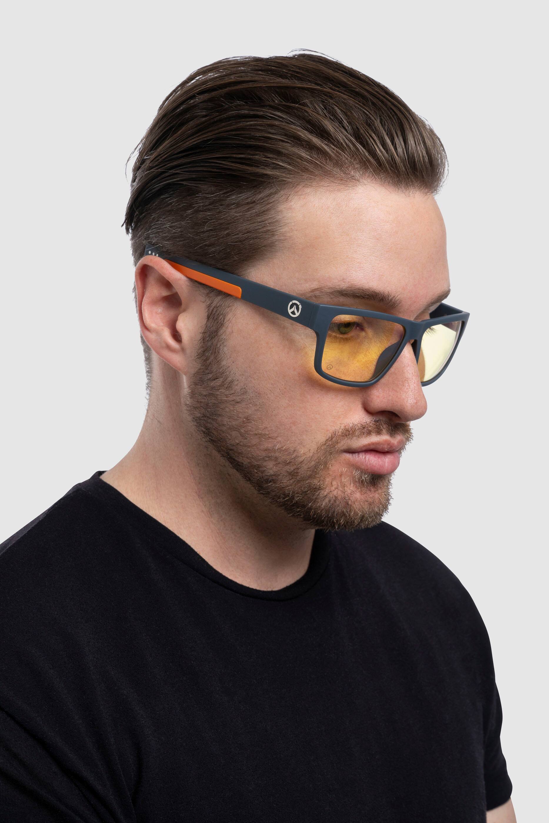 Alt View 16. GUNNAR - GUNNAR - Overwatch Ultimate Computer Glasses with Blue Light Reduction , Amber Lenses - Ash.