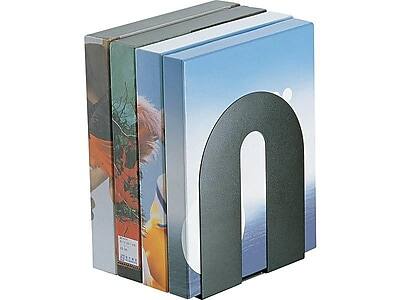 Alt View 3. Officemate - Heavy Duty Steel Book Ends, 10"H - Black.