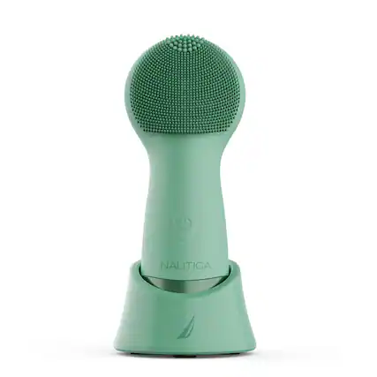 Front. Nautica - Nautica Sonic PC130 Facial Cleansing Brush Made with Soft Silicone, Waterproof, Rechargeable Vibrating Face Scrub Brush - Pond.