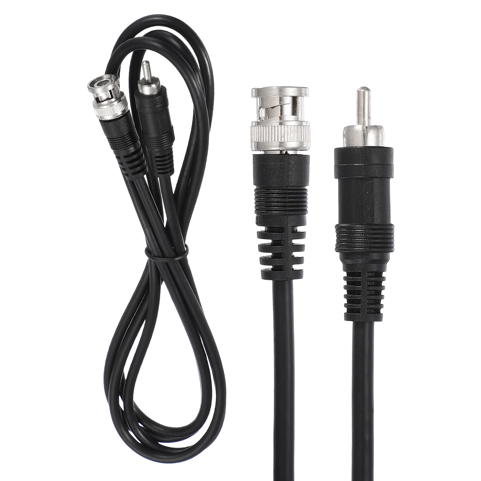 Unique Bargains - BNC Male to RCA Male Coaxial Cable 6FT 75-Ohm Camera Cable Cord for DVR CCTV Security System Monitor Video - Black