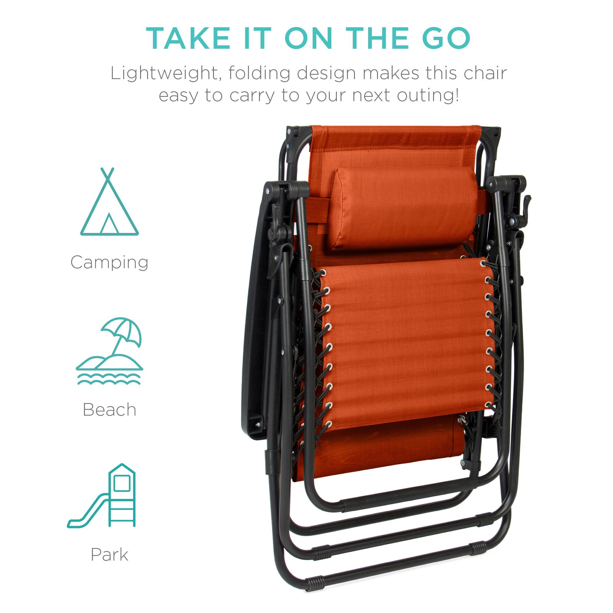TAKE IT ON THE GO

Lightweight, folding design makes this chair easy to carry to your next outing!

Camping  
Beach  
Park
