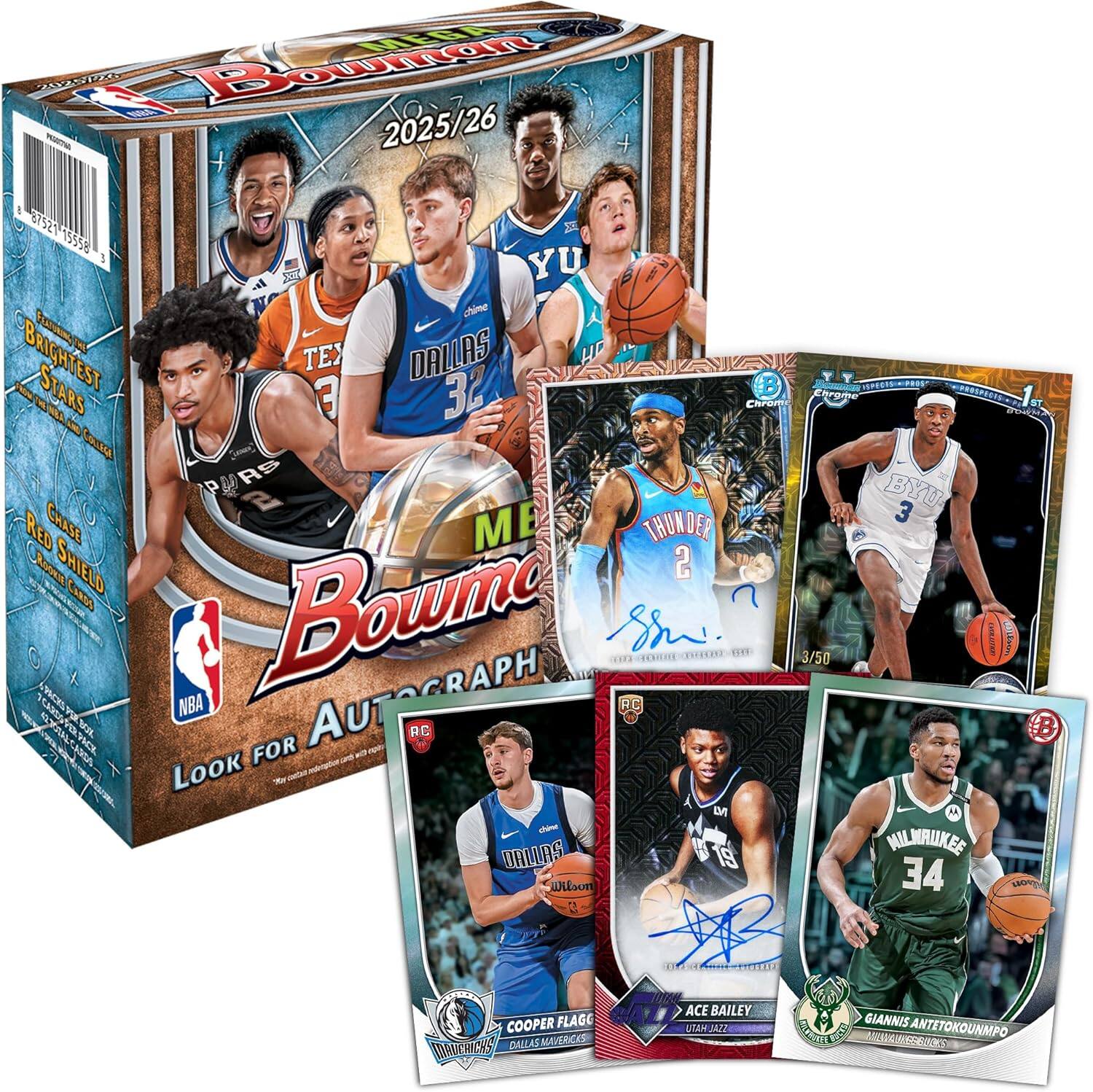 RIL X Bowmon - 2025/26  
87521 15558 1 YU 200  
A chine  
BRIGHTEST TEX DALLAS HP STARS B M 3 32 CRO Chrome - CAi 2 BYU CHASE ME 3 RED THUNDER A SHIELD 2 Cars Bowme Sr. 1519 L TOmI STERE 3/50  
A NBA AUTOGRAPH CRAPH RC YUL Au Y RC FOR LOOK - DA MA sho DALLAS 1 MILMAUKEE Wilson 34  
LOO COOPER FLACG DALLAS u MAVERICAS ANCHICHS ACE BAILEY LISIN MM22 GIANNIS ANTETOKOUNMPO